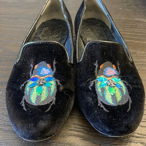 Tory Burch Black Beetle Flats - Picture 2 of 6